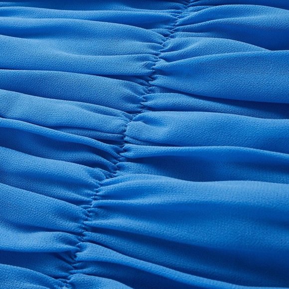 ❤️  NEW!  Size 8/10 Tie Shoulder Ruffled Dress in Blue - Picture 4 of 4